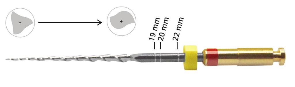 LIMAS ROTATÓRIAS EM NiTi ONE SHAPE Lima Única Para Instrumentação Completa do Conduto Instrumento mais longo