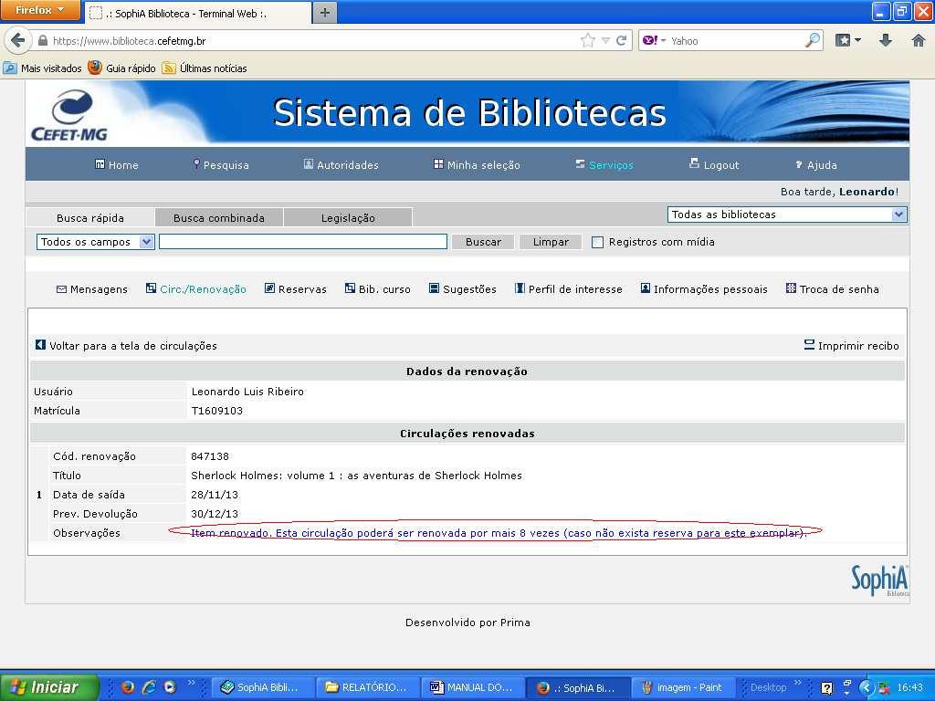 Busca no acervo 5.3 Na barra de pesquisa escolha o tipo de busca, título, autor, assunto, etc. No canto superior direito mude a biblioteca para C9 Nepomuceno.