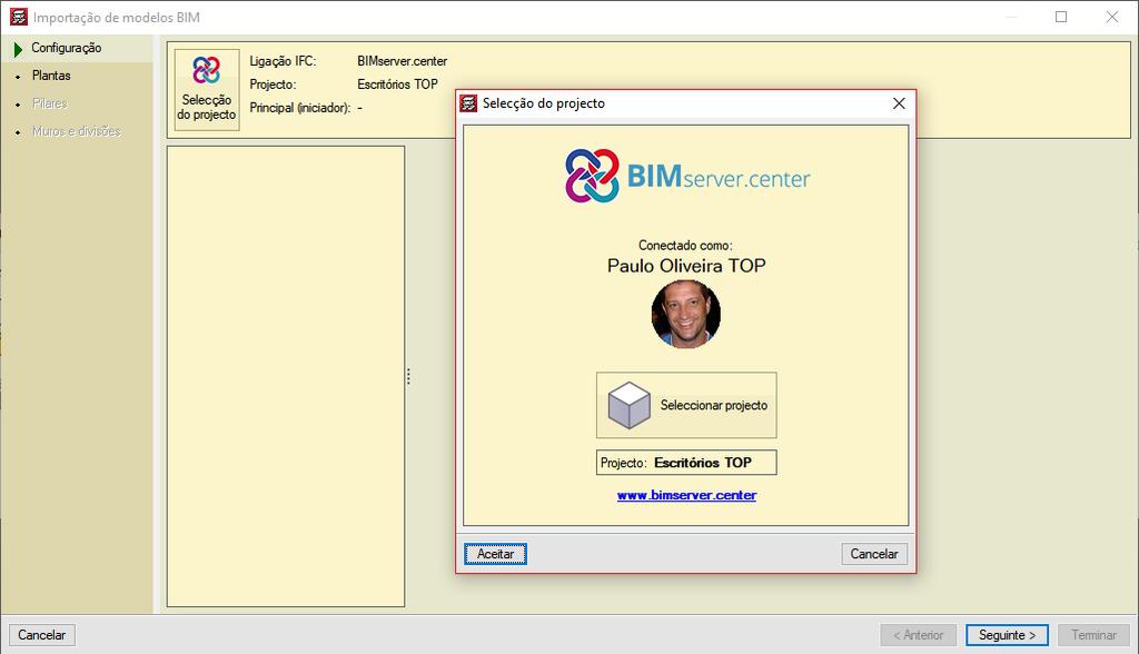 CAD Exemplo prático Open BIM 13 Fig. 2.5 Prima Seguinte.