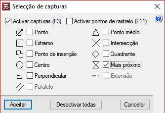 Pretende-se iniciar o ajuste pela viga que recebe o lanço da escada, e esse ajuste é em função da máscara de arquitetura, assim é necessário ativar a captura Mais próximo.