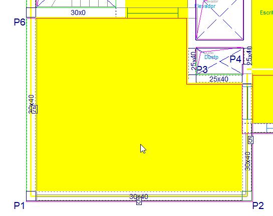 CAD Exemplo prático Open BIM 59 Fig. 2.109 2.4.7.3. Cargas Pretende-se eliminar e introduzir as cargas corretas relativamente a esta planta. Prima Cargas> Cargas.