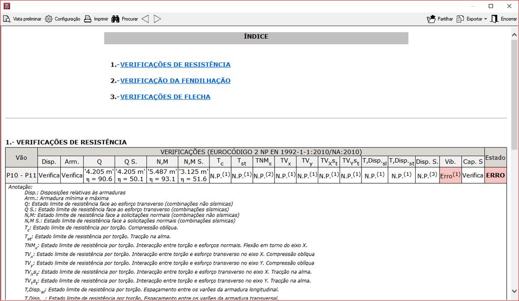 CAD Exemplo prático Open BIM 91 Fig. 2.182 Prima em Encerrar. Também se pode consultar as verificações premindo em Editar, de imediato o programa abre a janela Editar vigas.