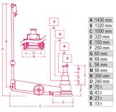 batente m de curso e válvula de segurança contra sobrecarga pode ser utilizado com elevadores de garagem CCTESTICS TÉCNICS capacidade: 2 t peso: 14 kg pressão de trabalho: 8-10 bar altura: min.