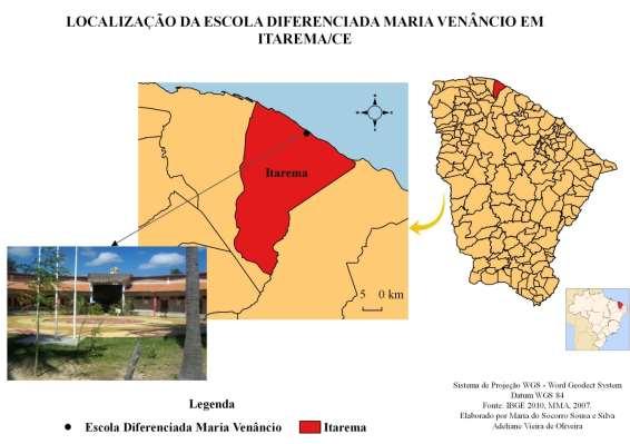 pela construção do currículo escolar indígena na Escola Diferenciada Maria Venâncio localizada no município de Itarema/CE (Figura 1).