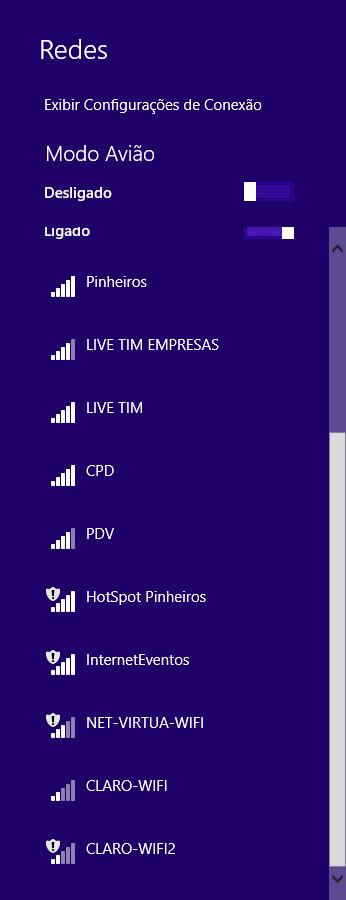 III. Conectando-se à rede Novo HotSpot Pinheiros usando Windows A. Conectando-se à rede Novo HotSpot Pinheiros no Windows.