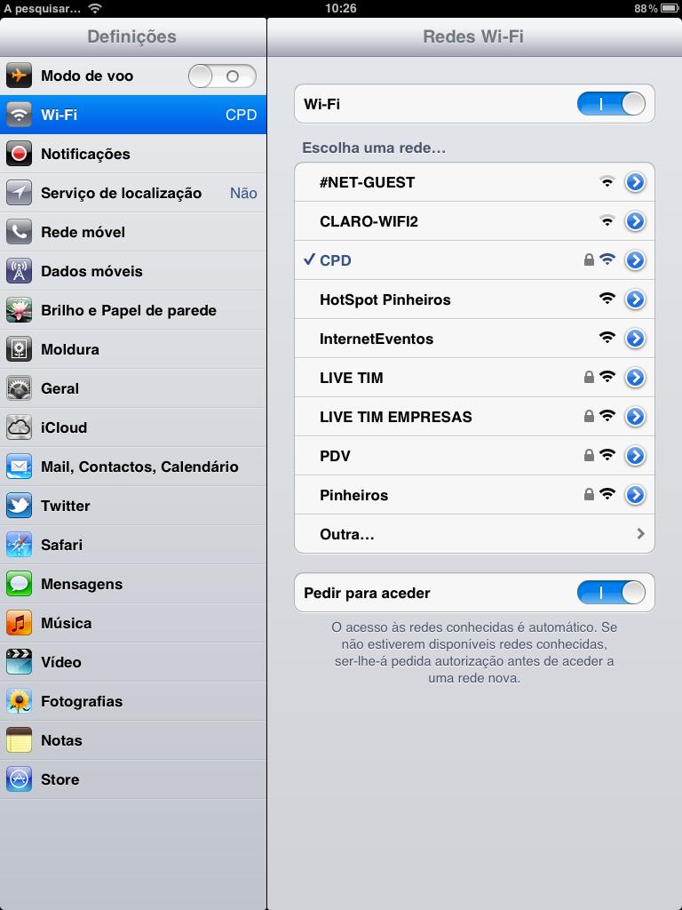 Selecione Wi-FI Selecione Novo HotSpot Pinheiros