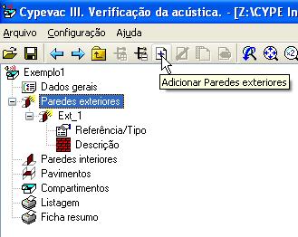 seleccione Paredes exteriores e prima em.