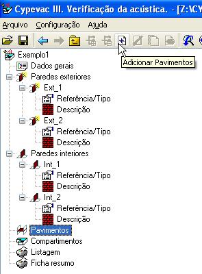 VAC III 26 3.4.5. Pavimento Pav_1 Para a criação do pavimento Pav_1, seleccione Pavimentos e prima em. Fig. 3.35 Fig. 3.36 Introduz-se o nome do pavimento Pav_1 e seleccione um pavimento Predefinido redefinido.