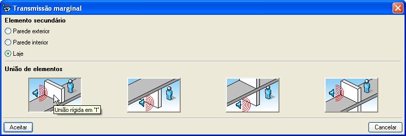 VAC III 37 Com Transmissões marginais seleccionado, prima em para criar uma nova transmissão marginal. Fig. 3.59 Seleccione como elemento secundário Laje e como tipo união rígida em T.