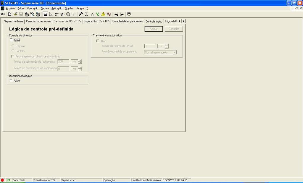 3.5 Controle lógico Não habilite nenhuma opção. Figura 13 3.