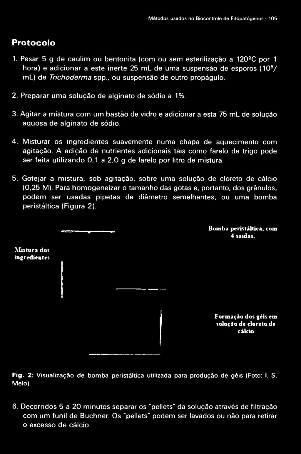 A adição de nutrientes adicionais tais como farelo de trigo pode ser feita utilizando 0,1 a 2,0 g de farelo por litro de mistura. 5.