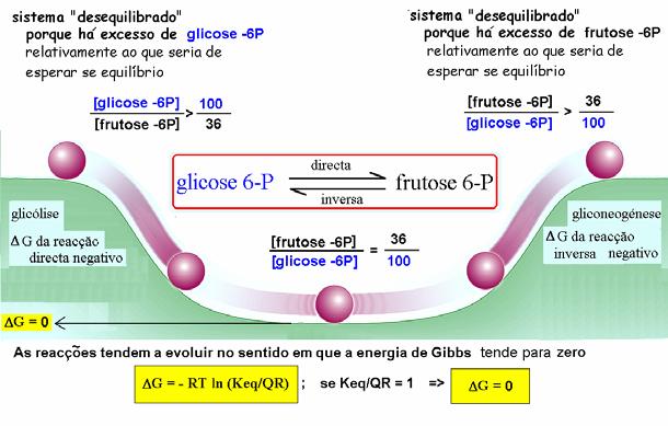 ..... uma reacção não evolui em sentido inverso ao que é ditado pela razão Keq/QR O Gº e o G º são, simplesmente, os G de sistemas reactivos que se convencionaram como sistemas padrão em química e em