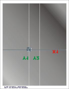 42 Figura 4.4 Posicionamento do primeiro braquete sobre a linha x1.