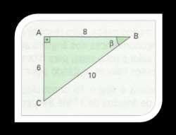 1 Análises e cálculos: 1 Determine o valor do seno, do cosseno e da tangente do ângulo B, no triângulo ABC. Dar os valores em decimal.