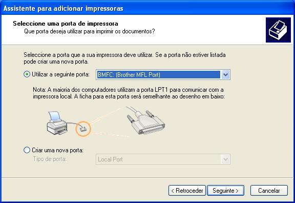 Instalação do controlador original da Brother J Clique em Start [Iniciar] e seleccione Printers and Faxes [Impressoras e aparelhous de fax].