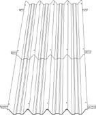 Telha Canalete 90 8 mm Regras básicas para fixação Fixador de abas simples Coberturas A fixação é feita sempre pelas abas com ganchos com rosca.