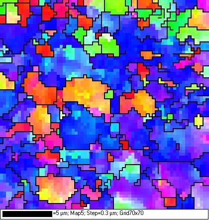 67 5.3 ANALÍSE DA TEXTURA (EBSD) A seguir serão apresentados e comentados os resultados obtidos pelo EBSD, sendo os mapas de orientações cristalográficas e