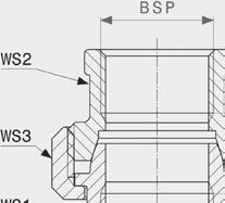 Conexão roscada modelo 3340 artigo BSP Z L WS1 WS2