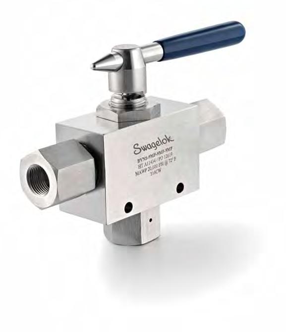 24 Medium and High Pressure Valves, Fittings, and Tubing, IPT Series Válvulas de Esfera Estilo Trunnion Características e Benefícios Válvula de esfera bidirecional estilo Trunnion Haste à prova de