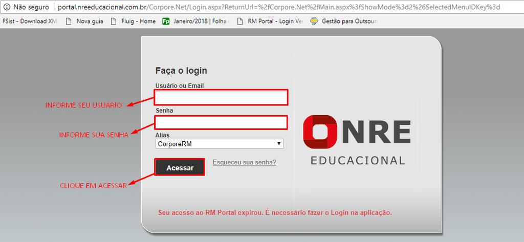 br ou diretamente http://portal.nreeducacional.com.br 2.