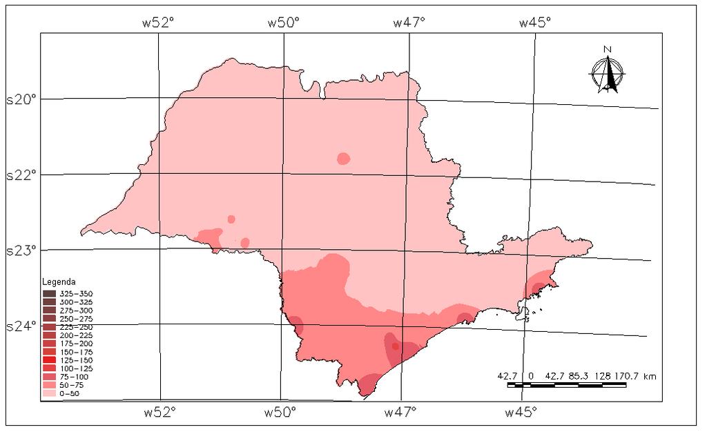 Quando somados, os dois tipos de Latossolos presentes nas áreas de plantios de Eucalyptus (Vermelho e Vermelho-Amarelo), totalizam 55% da área ocupada.