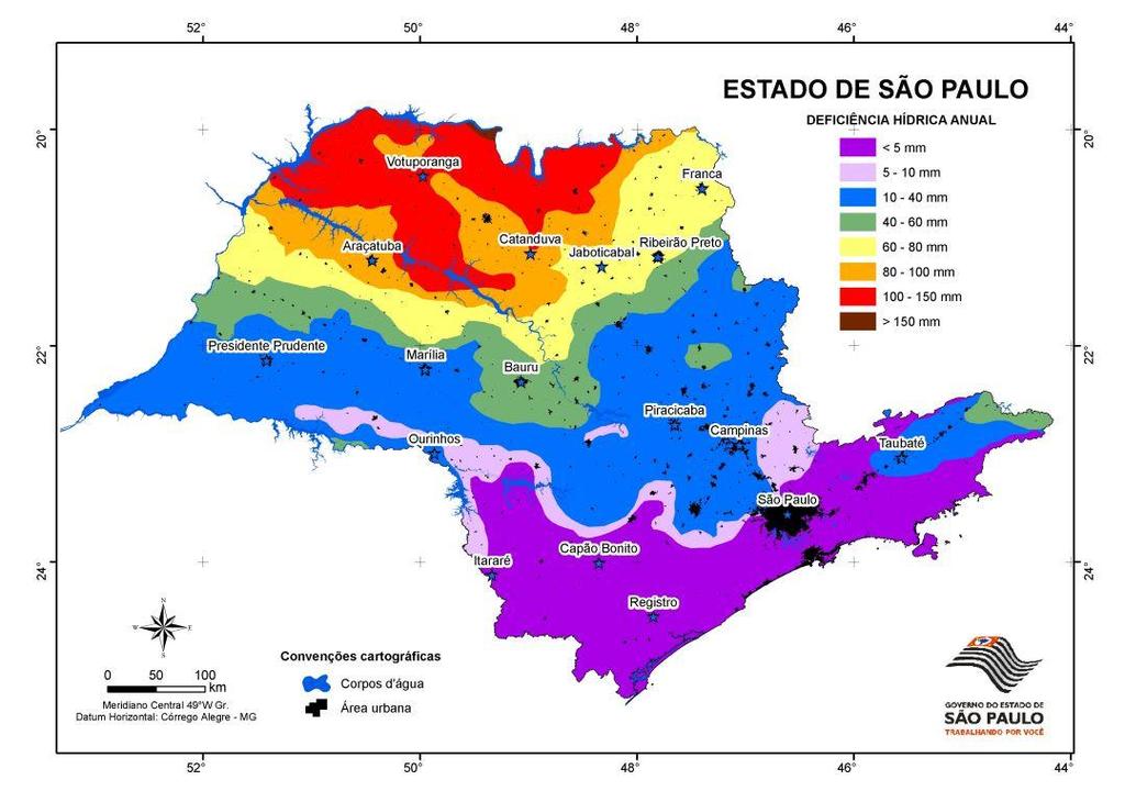 Restrição hídrica severa Deficiência