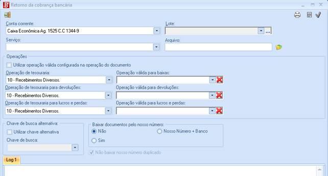 movimentações ou processos necessários para cada documento/parcela. Recentemente, o layout do formulário de retorno da cobrança bancária foi alterado para melhorar a posição dos campos na tela.