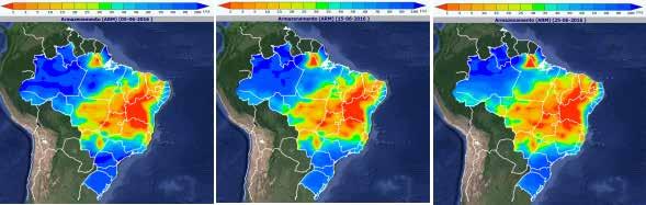 cultivos, a fim de auxiliar na estimativa da produtividade das principais regiões produtoras. No momento, o foco principal são os cultivos de segunda safra e de inverno.