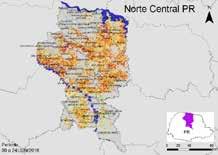 As áreas com anomalia negativa, mostradas em cores amarelo, marrom e vermelho nos mapas, podem ser de áreas do