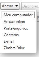 No campo Para: deve ser inserido o endereço do usuário para o qual se deseja enviar a mensagem.