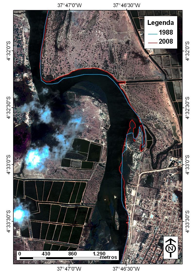 Erosion of Jaguaribe River margins: ±