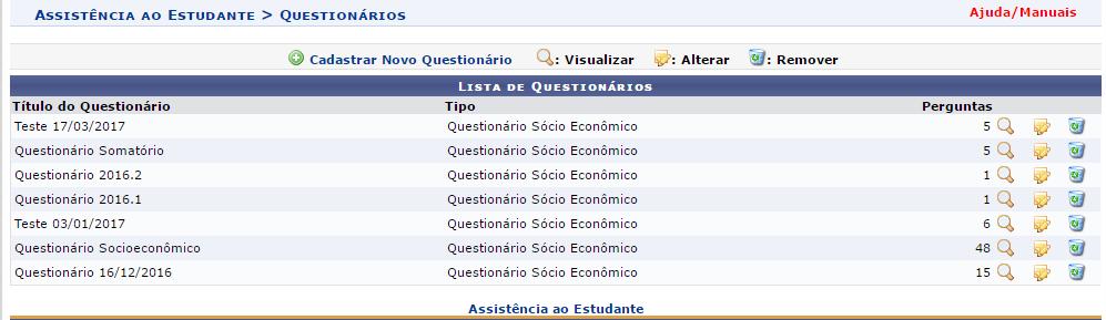 PARTE II CADASTRANDO UM QUESTIONÁRIO Uma das primeiras etapas do processo de oferta de um auxílio é o cadastro de um questionário, que depois se tornará o Cadastro Único.