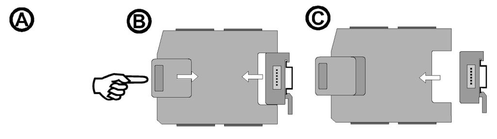 4 - Removendo um Módulo de Barramento 2.5 Removendo um Módulo de Retorno Desligue todos os conectores do topo e do fundo do Módulo de Retorno Figura 2.5 - Removendo um Módulo de Retorno 2.