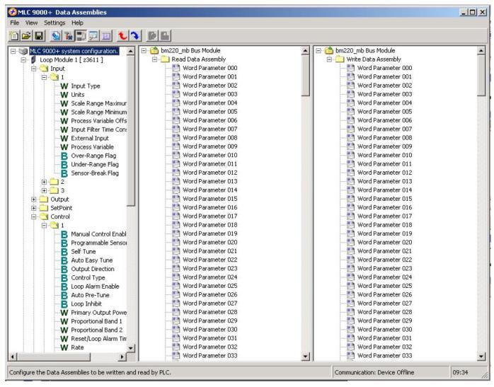 COMEÇANDO 3.5 Configurando as Comunicações de Fieldbus (Montagens de Dados) Selecione a tela de Montagens de Dados usando Exibir Montagens de Dados ou o botão de Montagens de Dados.
