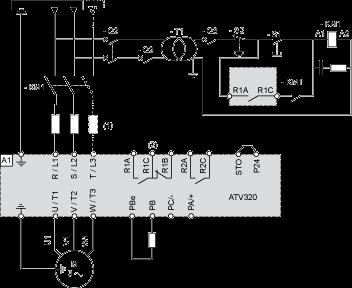 ) (1) Ground screw (HS type 2-5x12) Connection Diagrams Diagram with Line Contactor