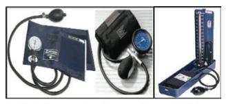 2. Esfigmomanómetros Os esfigmomanómetros são equipamentos auxiliares de diagnóstico que através de uma medição não invasiva determinam a pressão arterial.