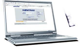 Sistema Komatsu de monitorização sem fios Mais produtividade KOMTRAX é a mais recente tecnologia de monitorização sem fios.