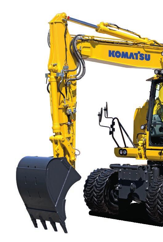 Num relance A escavadora hidráulica de rodas PW160-10 da Komatsu foi concebida e construída expressamente para suportar as condições de trabalho mais exigentes na Europa.