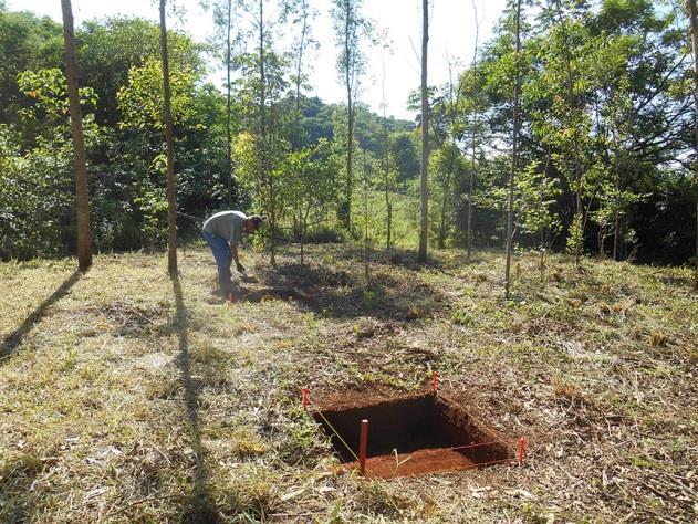 Das quatro quadras, três se mostraram arqueologicamente positivas, evidenciando os seguintes vestígios arqueológicos: