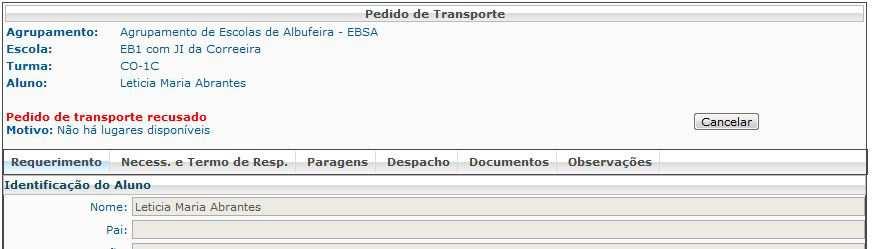 Este cancelamento pode ser feito em qualquer altura do ano. Para isso basta clicar no botão Cancelar 7.