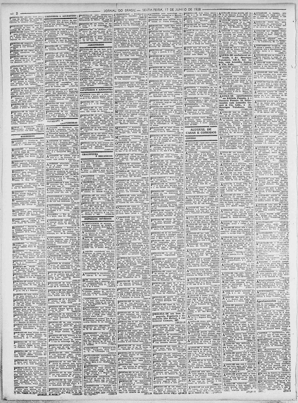 f JRNL D DRSL SEXT FER, 17 DE JUNH DE 1938 ÍMECS-SE tf.ll m pm-. tl d píus, prd-rrgr mrmts; ru nn d st 17. SS Q«nl u73)0 hesbê rpznh pr rrçfl t. K. d W- frg SB.