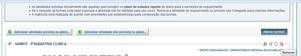 Se o conjunto de turmas estiver vazio é porque a atividade não foi ofertada para o curso do