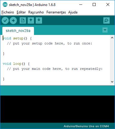 Softwares Utilizados no Projeto Arduino IDE O Arduino IDE é uma aplicação multiplataforma escrita em Java, usada para programar.