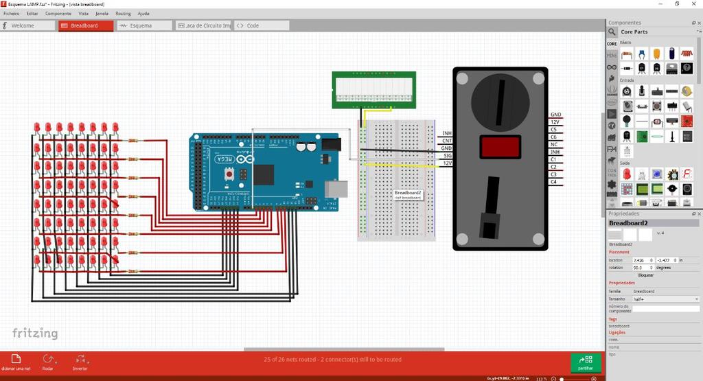 Fritzing O Fritzing é um software open-source multiplataforma que é destinado á criação de esquemas e diagramas eletrônicos, protótipos e