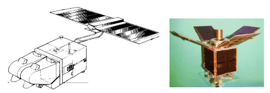 Configurações Montado em Painéis fixos ou rotatórios Montado sobre o Corpo Corpo em rotação Vantagens/desvantagens das diferentes configurações de painéis solares Painéis fixos fora do corpo