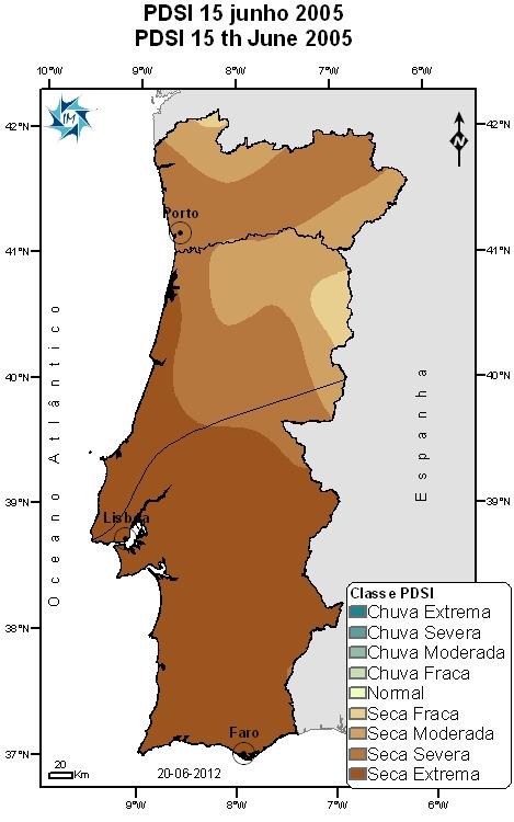 3. Comparação entre as secas de e de Nos últimos 10 anos a situação de seca mais grave que ocorreu foi no período de novembro 2004 a fevereiro de 2006.