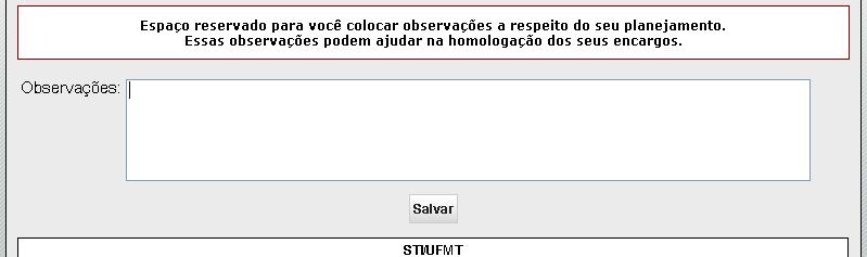 Clicando em Editar Observações, uma tela parecida com a da figura abaixo aparecerá.