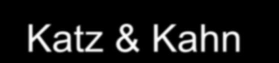 Teoria Geral dos Sistemas Características dos Sistemas Katz & Kahn (1977)