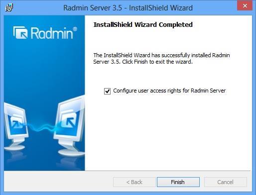 محیط تنظیمات Radmin Server را مشاهده