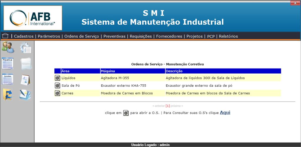 abertura ou consulta